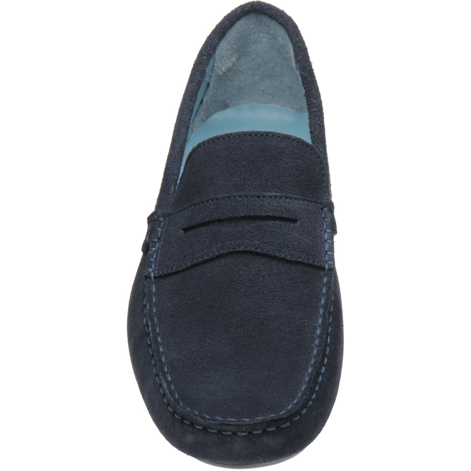 Product image for Herring Murlo II mens rubber-soled driving moccasins in navy suede