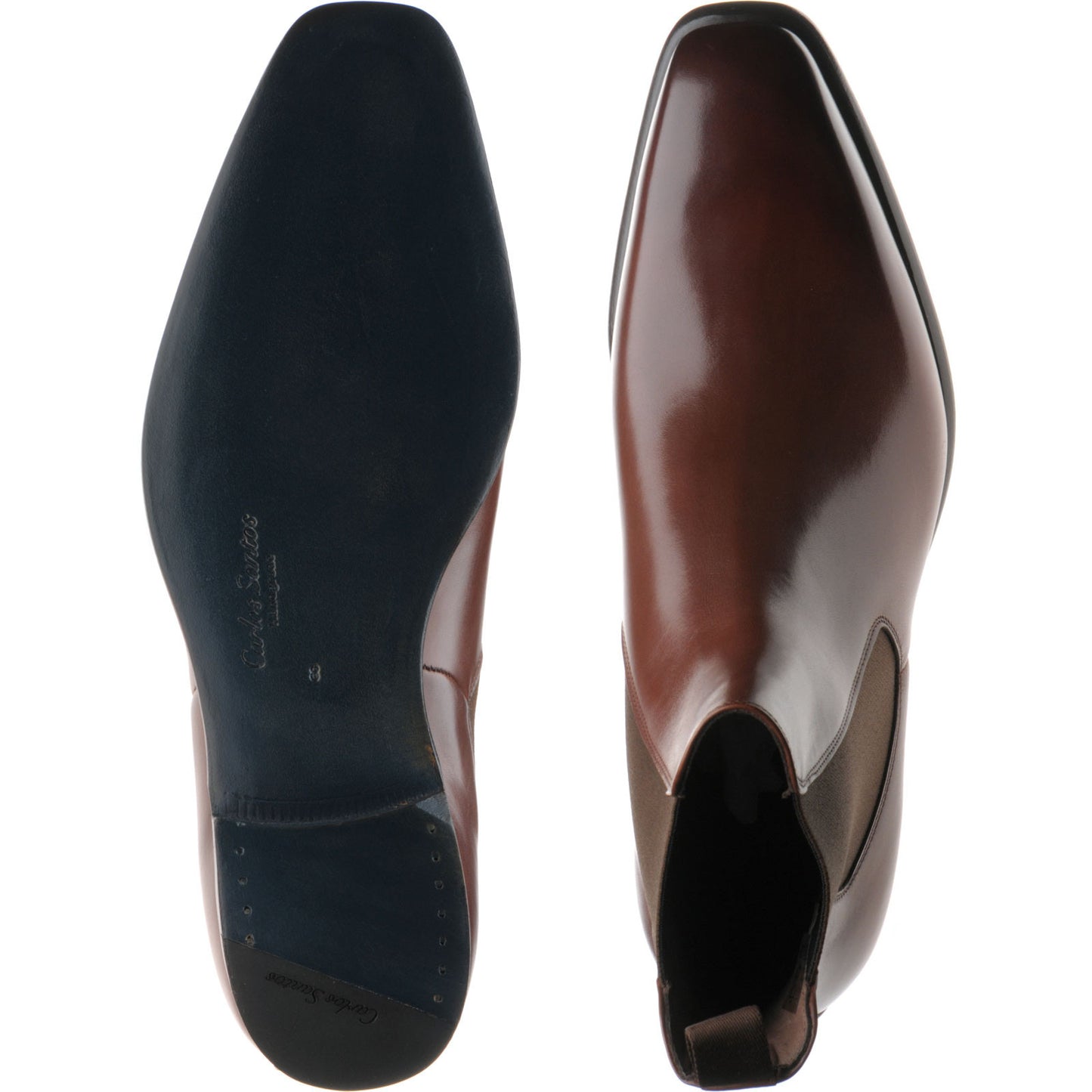 Product image for Herring Muswell mens Chelsea boots in dark brown calf (second)