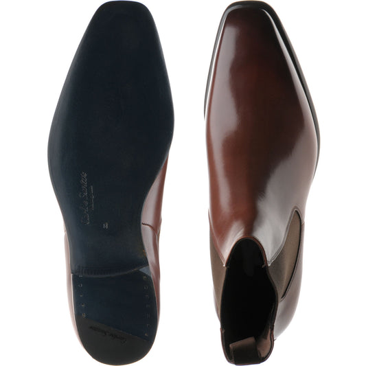 Product image for Herring Muswell mens Chelsea boots in dark brown calf (second)