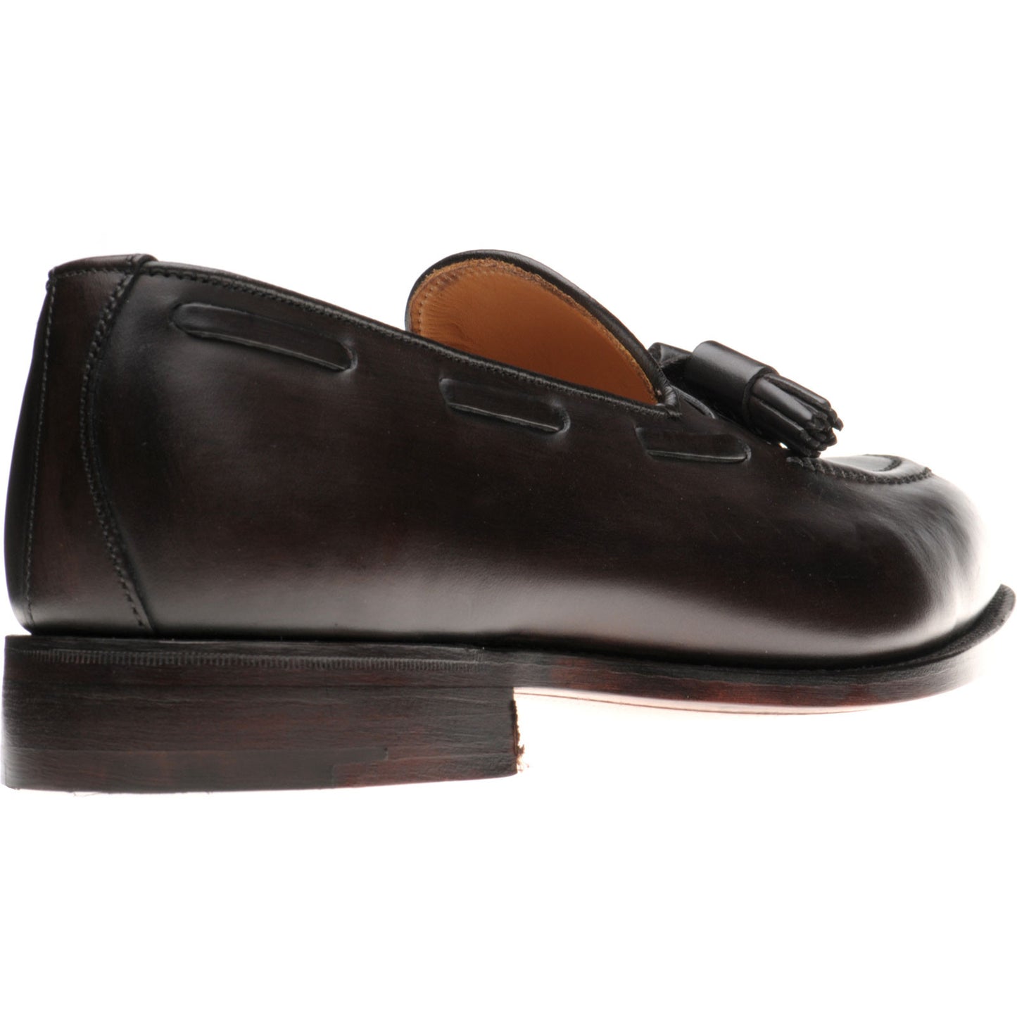 Product image for Herring Nene mens tasselled loafers in dark brown calf