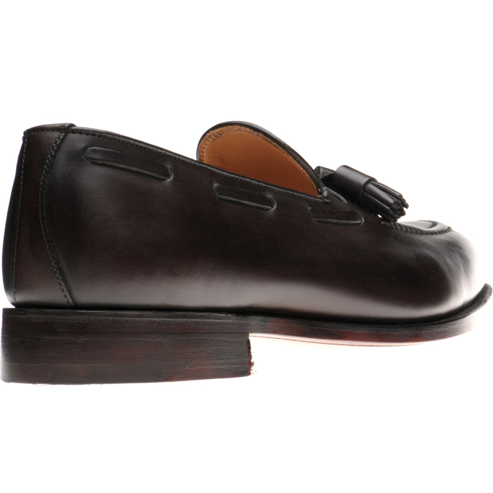 Product image for Herring Nene mens tasselled loafers in dark brown calf