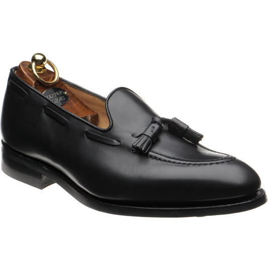 Product image for Herring Nene (Rubber) mens rubber-soled tasselled loafers in black calf