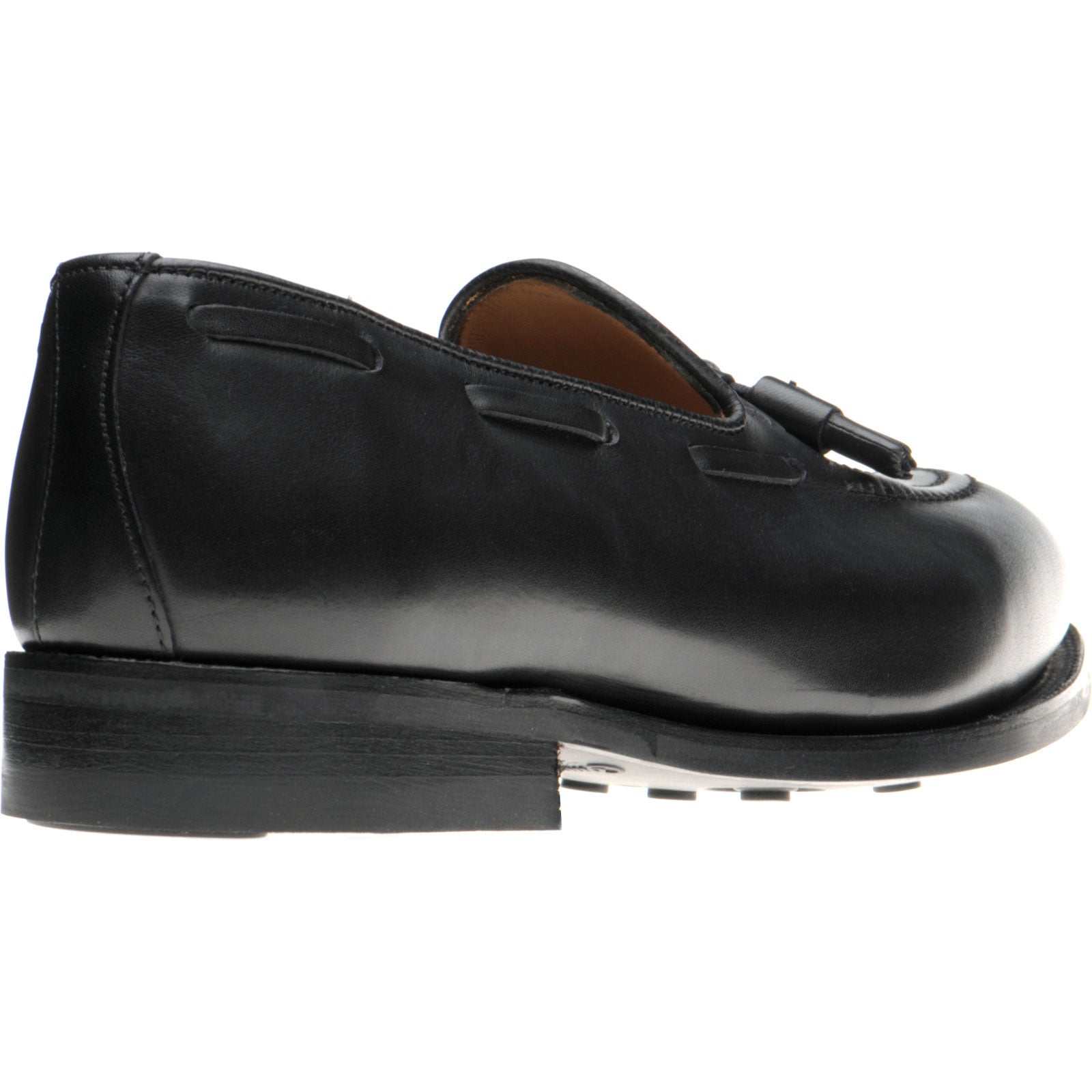 Product image for Herring Nene (Rubber) mens rubber-soled tasselled loafers in black calf