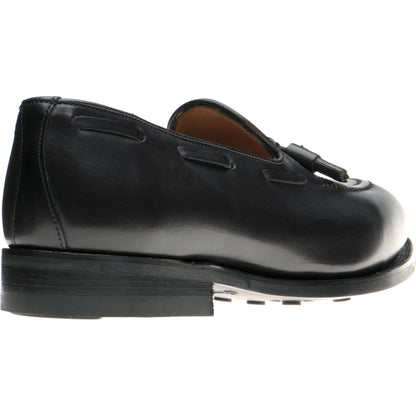 Product image for Herring Nene (Rubber) mens rubber-soled tasselled loafers in black calf