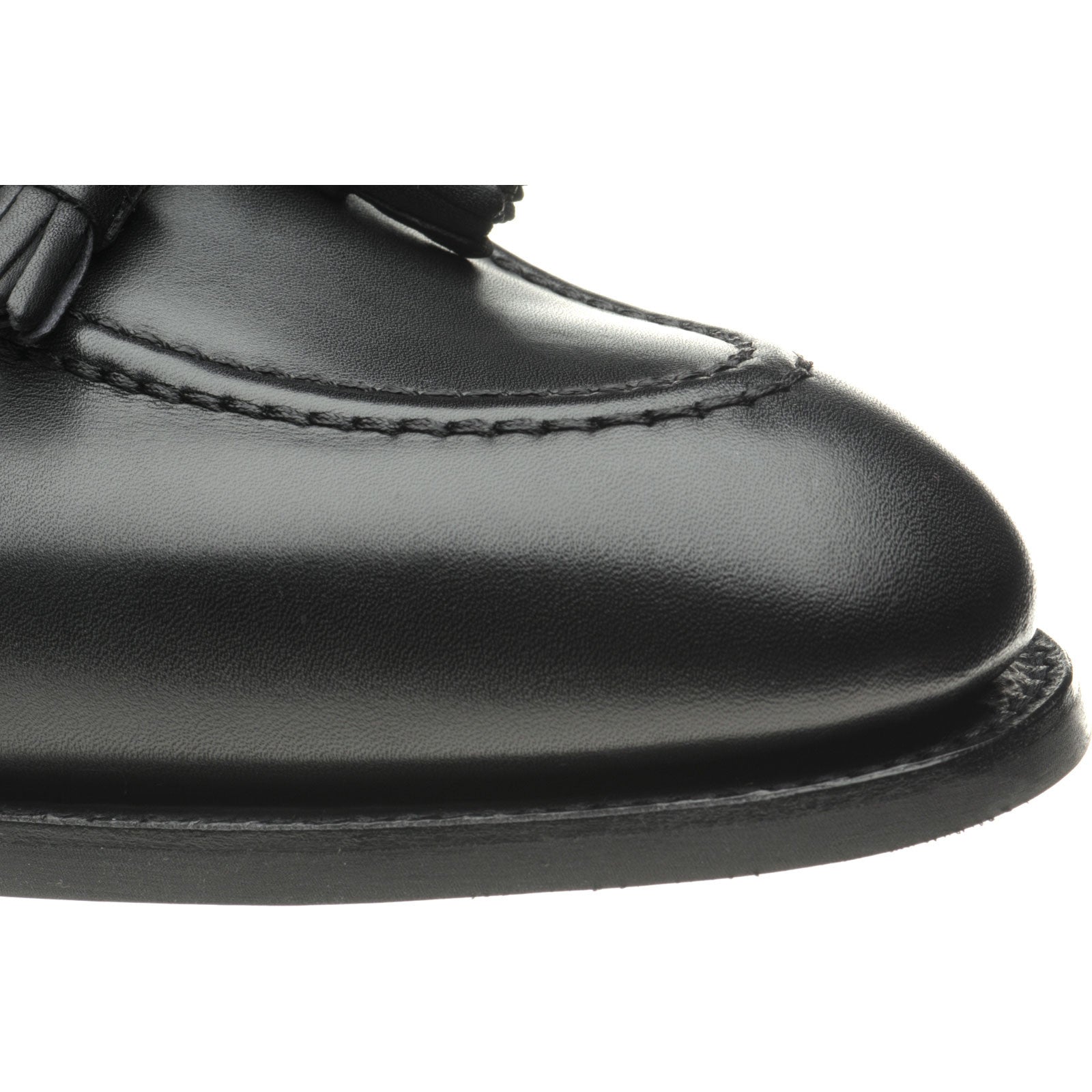 Product image for Herring Nene (Rubber) mens rubber-soled tasselled loafers in black calf