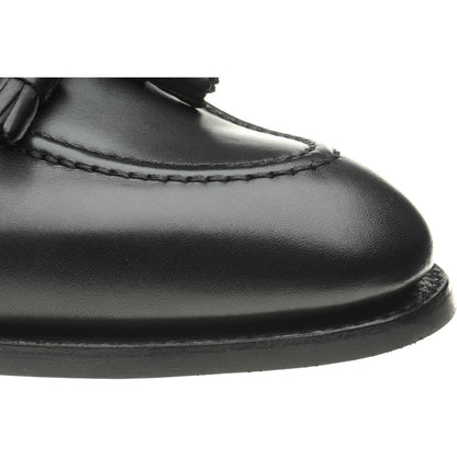 Product image for Herring Nene (Rubber) mens rubber-soled tasselled loafers in black calf