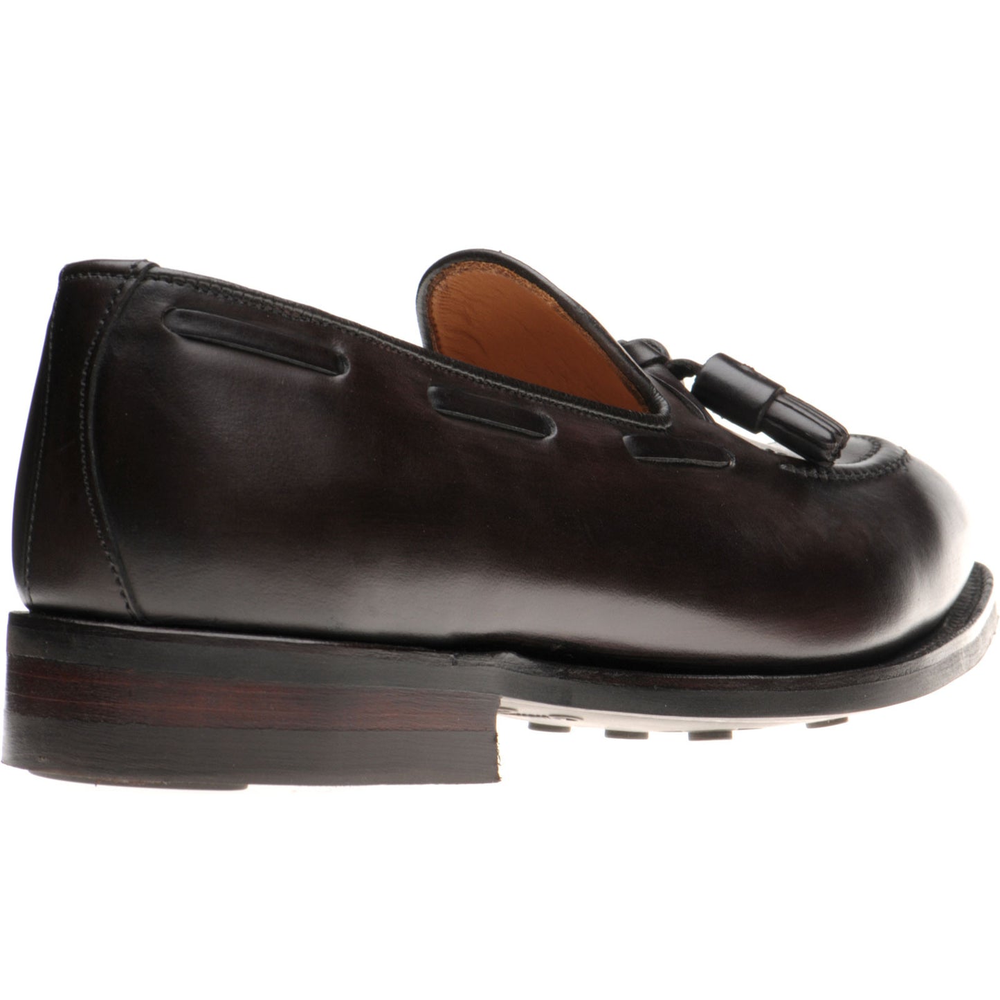 Product image for Herring Nene (Rubber) mens rubber-soled tasselled loafers in dark brown calf