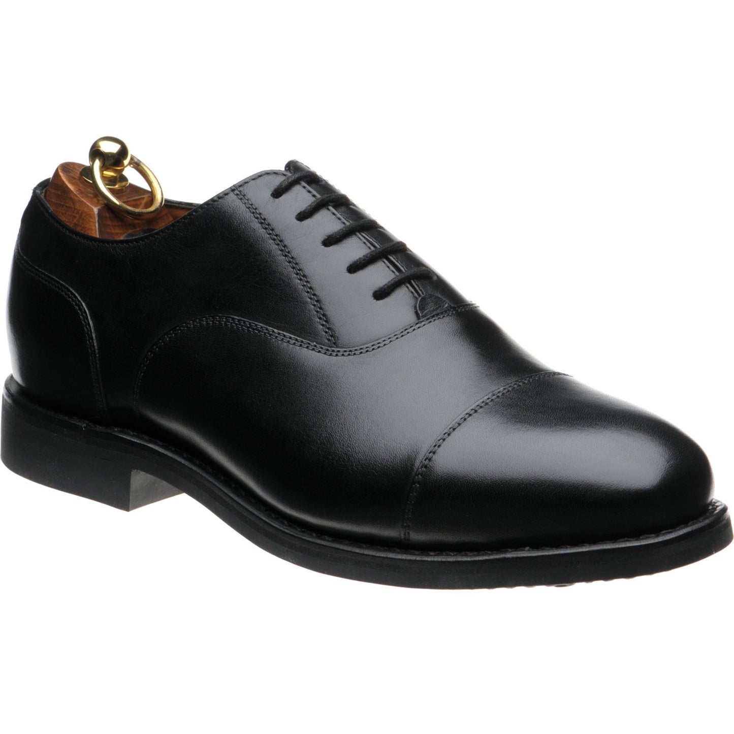 Product image for Herring Newcastle (Rubber) mens rubber-soled Oxfords in black calf (second)