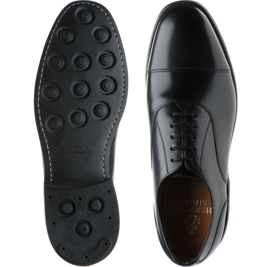 Product image for Herring Newcastle (Rubber) mens rubber-soled Oxfords in black calf (second)