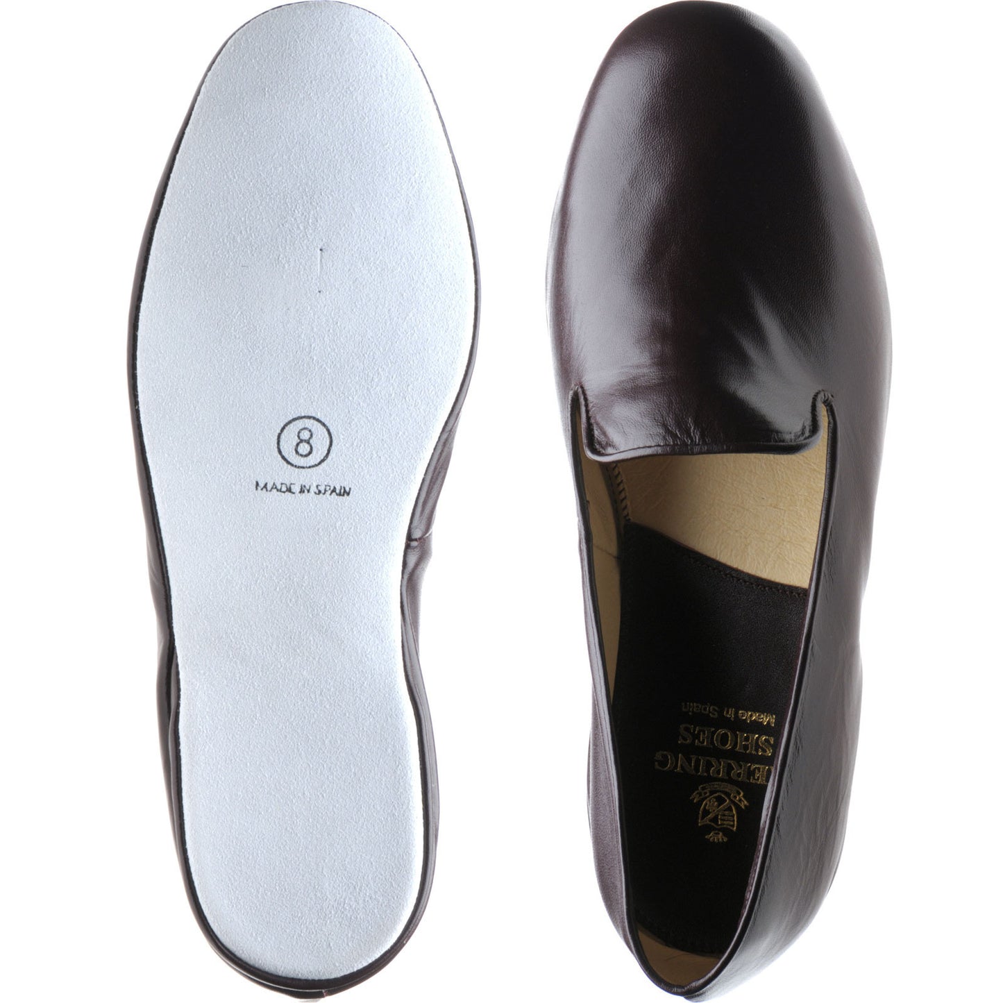 Product image for Herring Noble mens slippers in burgundy deerskin (second)