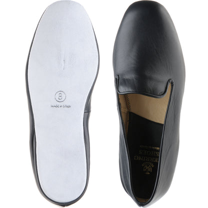 Product image for Herring Noble mens slippers in navy deerskin (second)