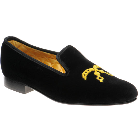 Product image for Herring Ohene mens house shoes in black velvet