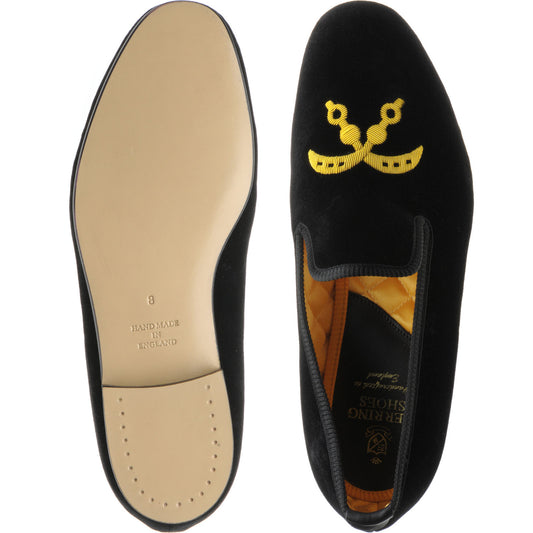 Product image for Herring Ohene mens house shoes in black velvet