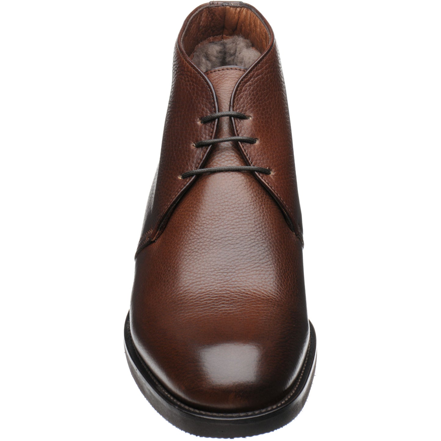 Product image for Herring Oslo (Warm Lined) mens rubber-soled Chukka boots in brown calf