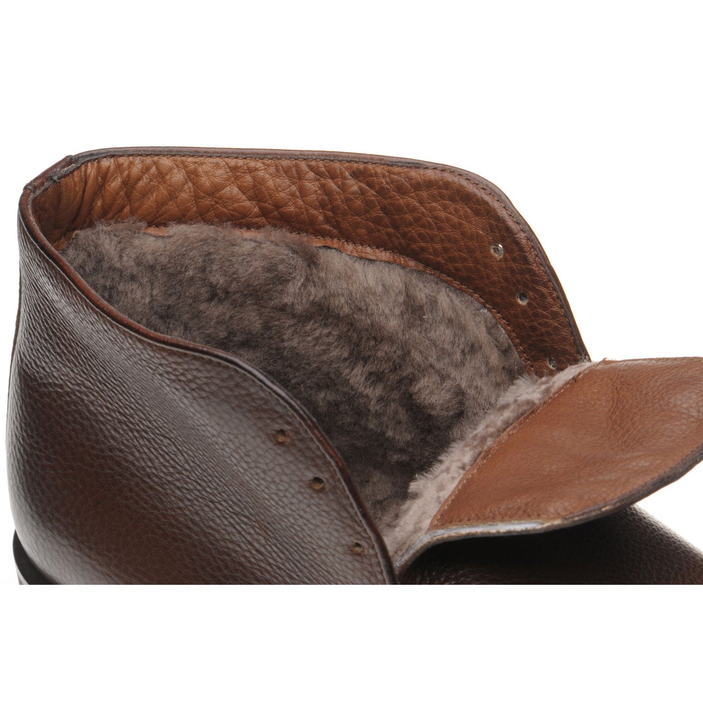 Product image for Herring Oslo (Warm Lined) mens rubber-soled Chukka boots in brown calf