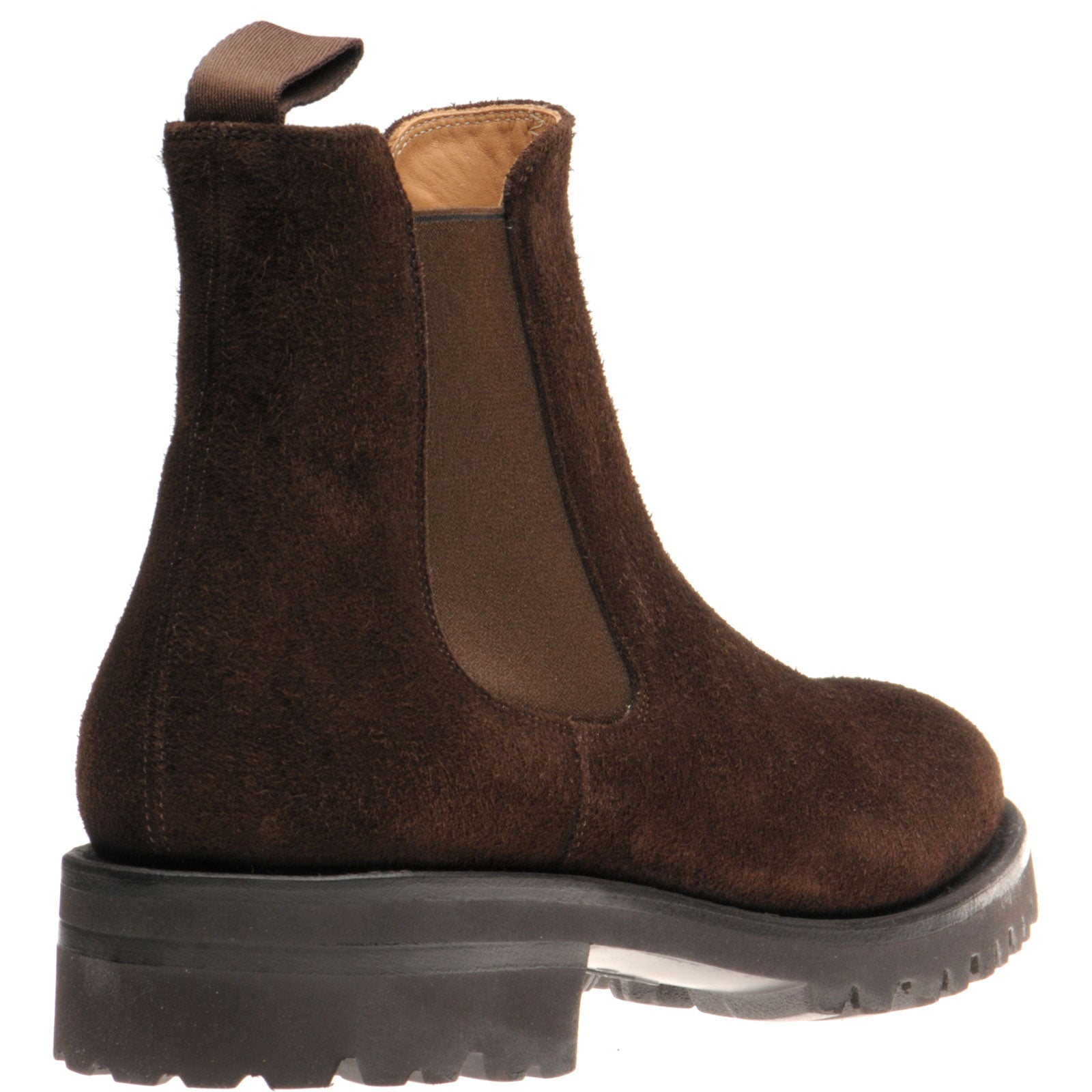 Product image for Herring Oxney mens rubber-soled Chelsea boots in dark brown suede