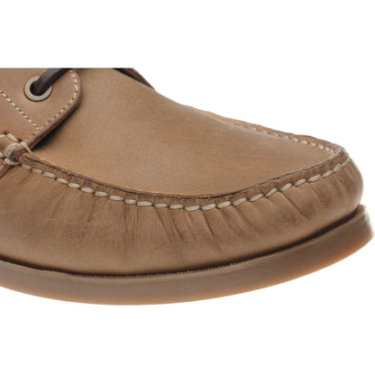 Product image for Herring Padstow II mens rubber-soled deck shoes in light brown