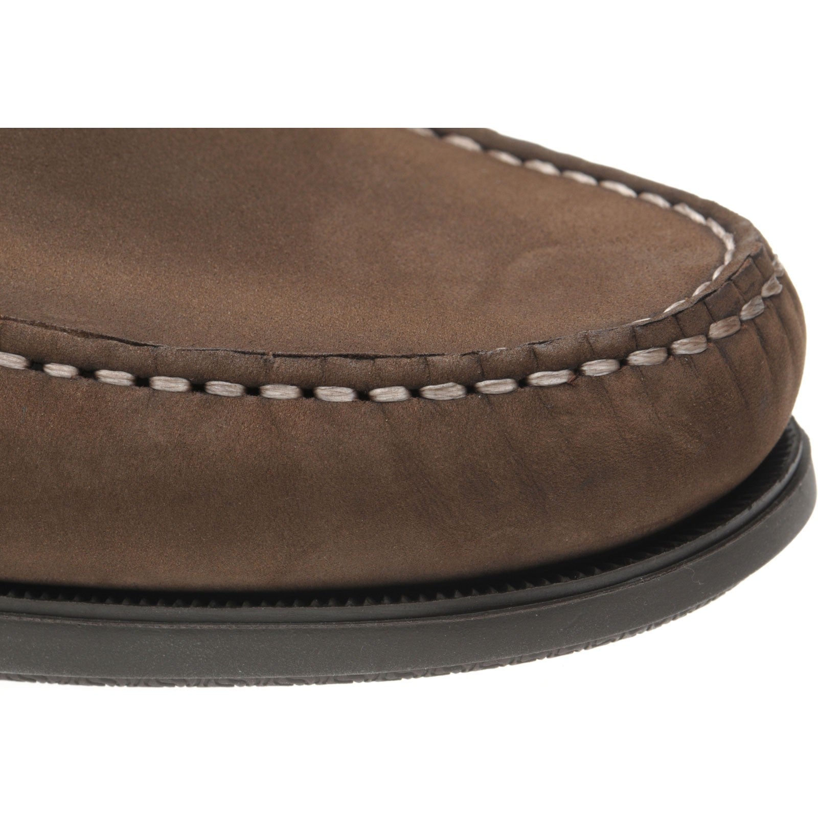 Product image for Herring Padstow mens rubber-soled deck shoes in brown and brown