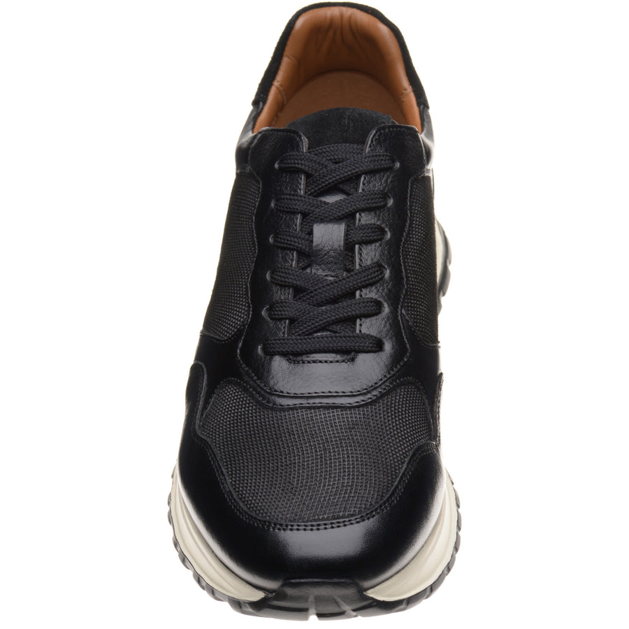 Product image for Herring Paris mens rubber-soled in black calf and suede