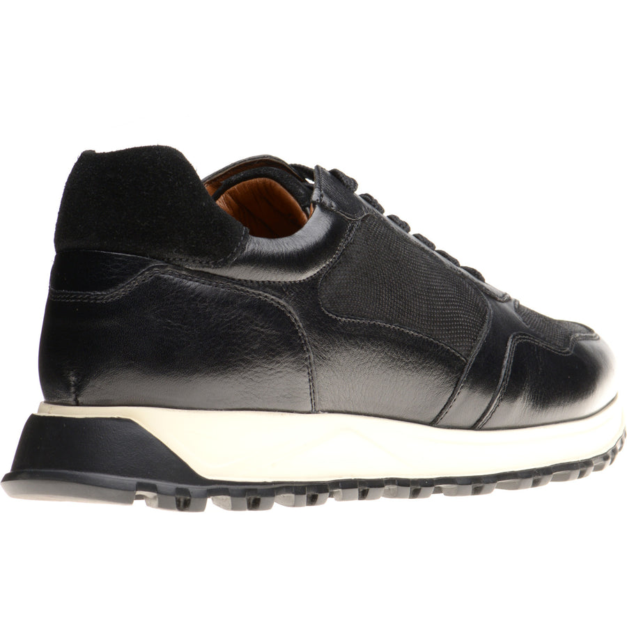 Product image for Herring Paris mens rubber-soled in black calf and suede