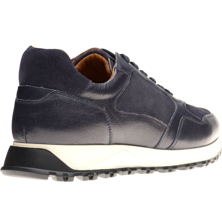 Product image for Herring Paris mens rubber-soled in navy calf and suede