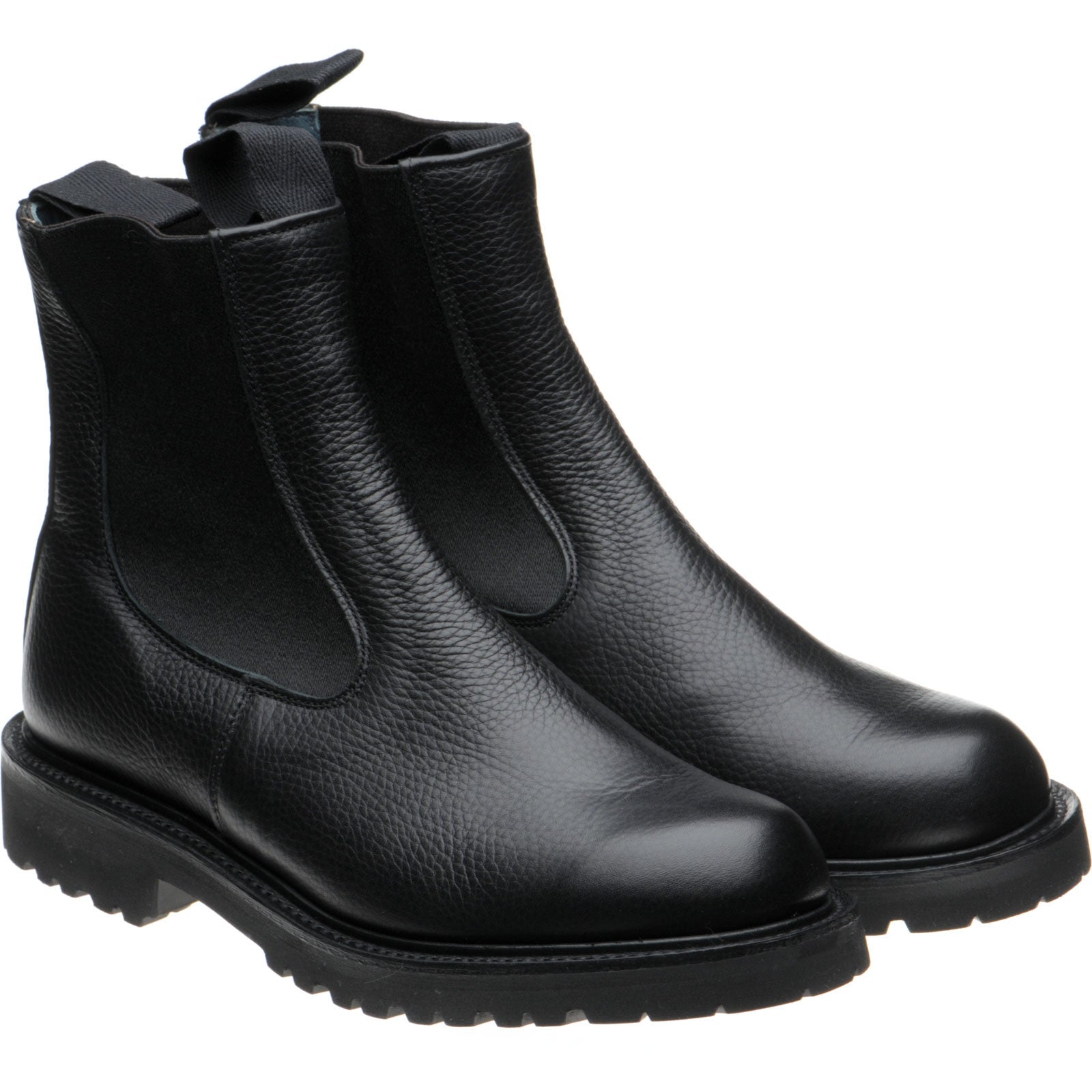Product image for Herring Paula ladies rubber-soled Chelsea boots in black muflone calf