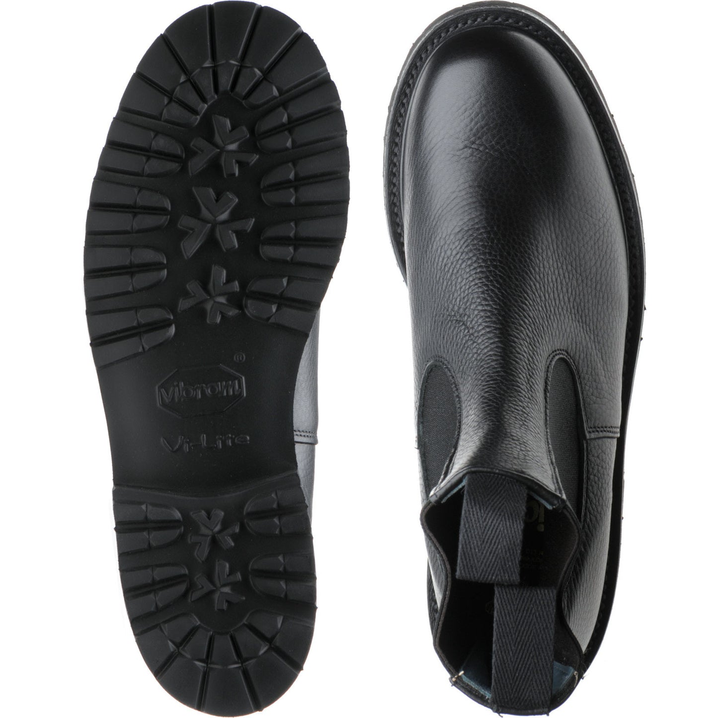 Product image for Herring Paula ladies rubber-soled Chelsea boots in black muflone calf