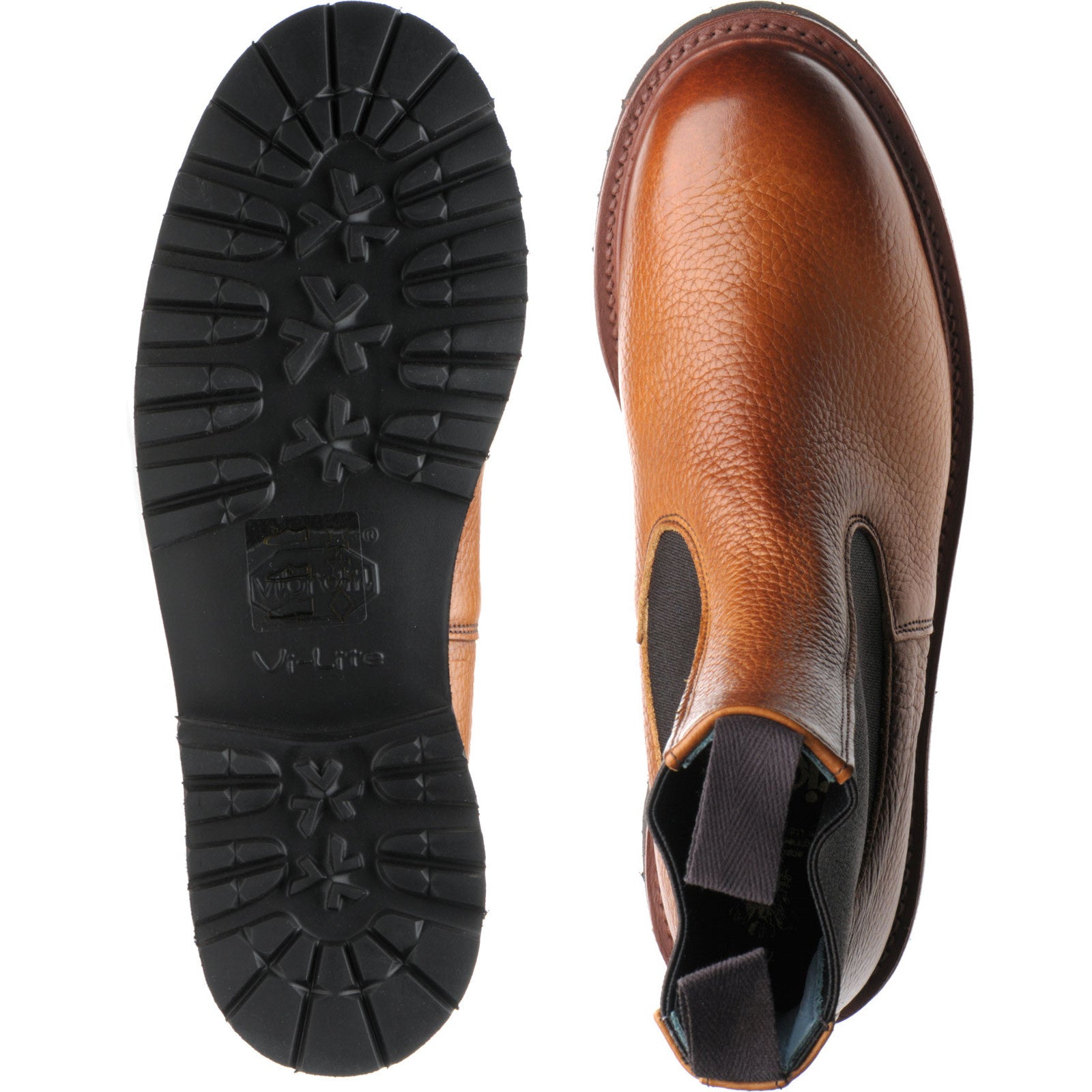 Product image for Herring Paula ladies rubber-soled Chelsea boots in marron muflone calf