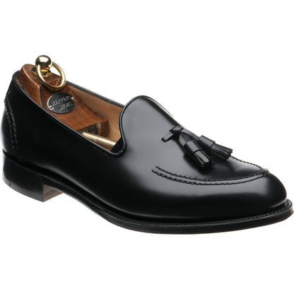 Product image for Herring Picasso mens tasselled loafers in black calf