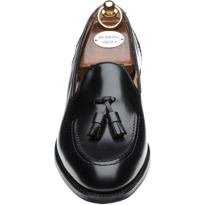 Product image for Herring Picasso mens tasselled loafers in black calf