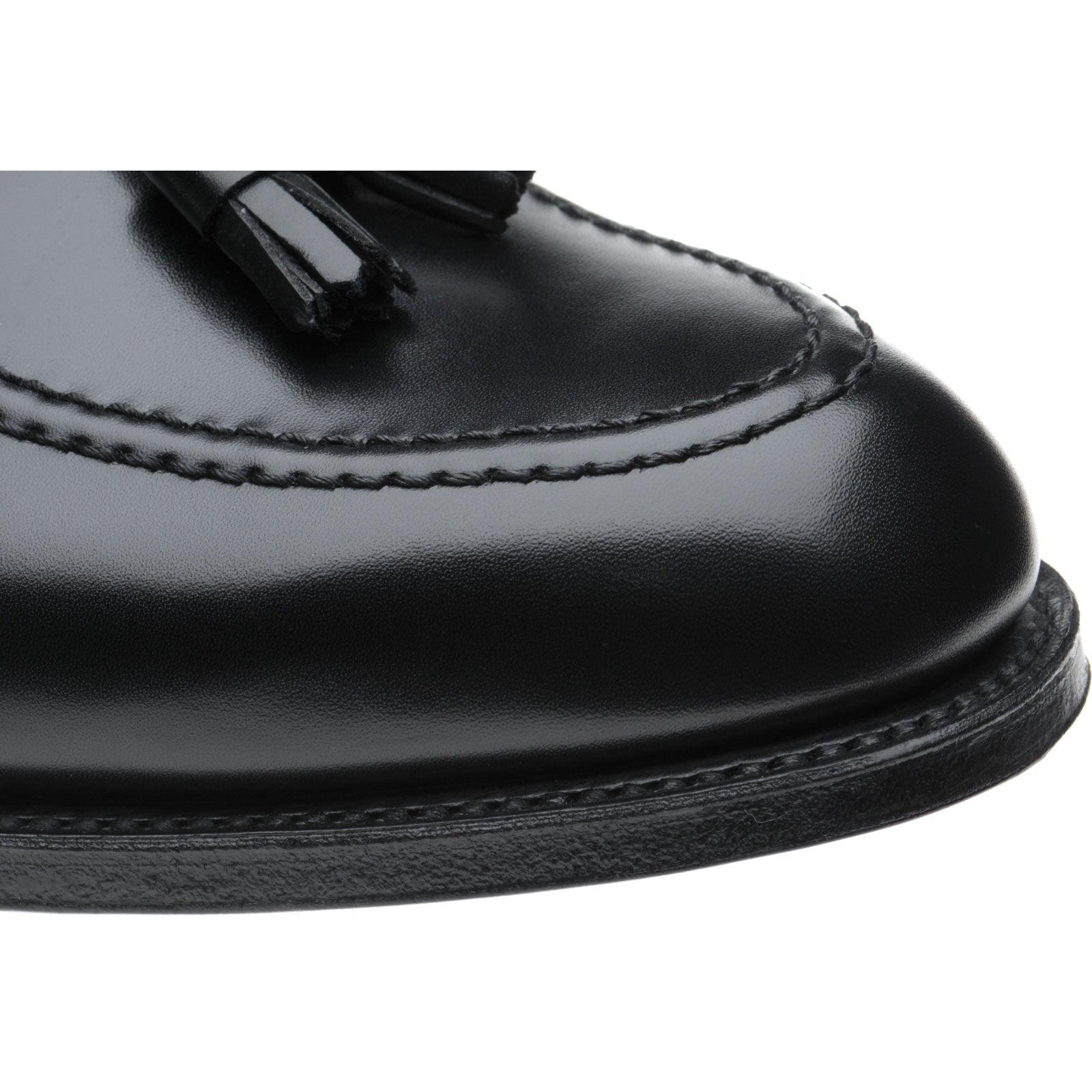 Product image for Herring Picasso mens tasselled loafers in black calf