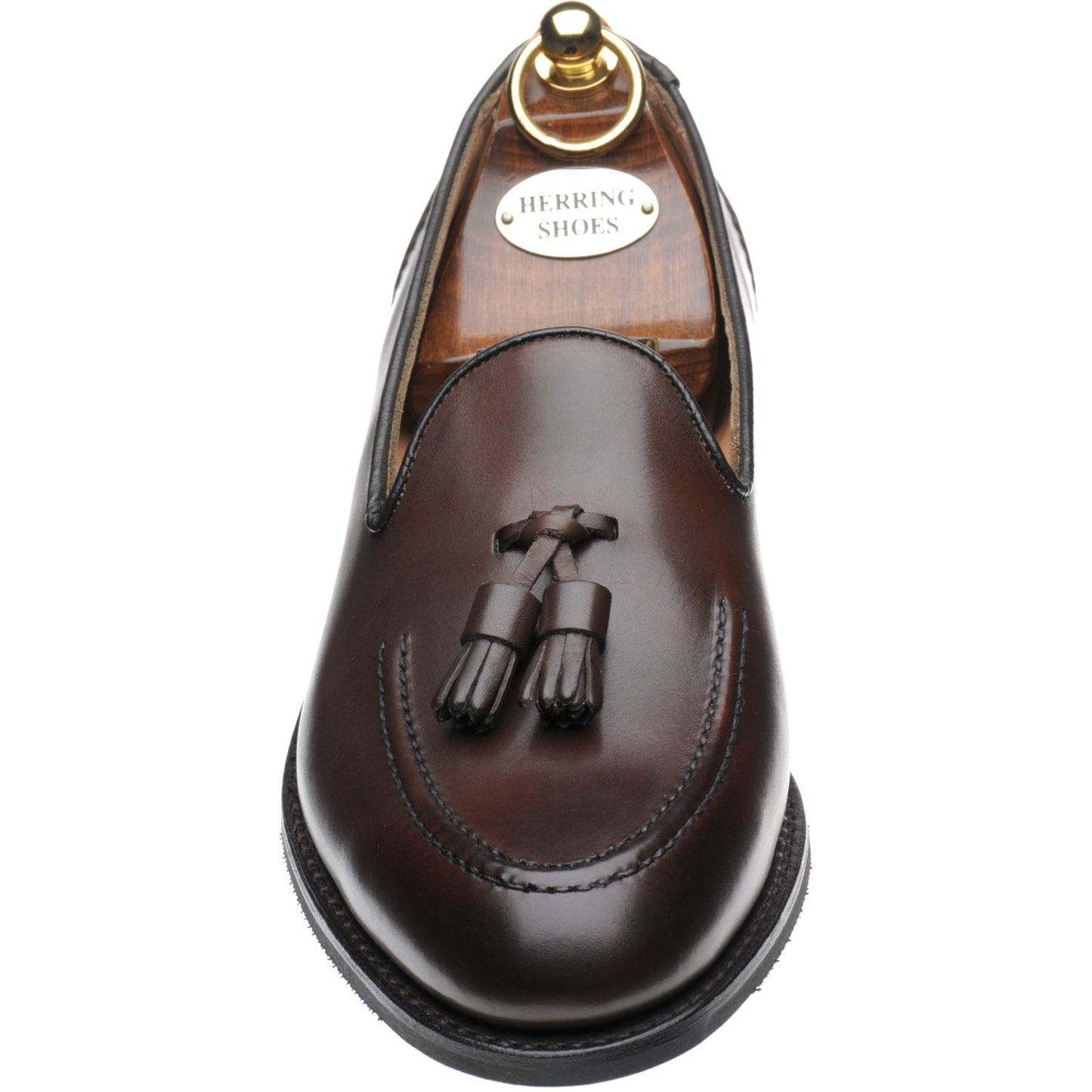 Product image for Herring Picasso R mens rubber-soled tasselled loafers in brown mocha calf