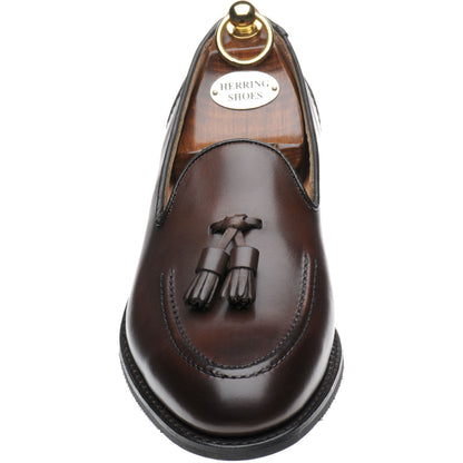Product image for Herring Picasso R mens rubber-soled tasselled loafers in brown mocha calf