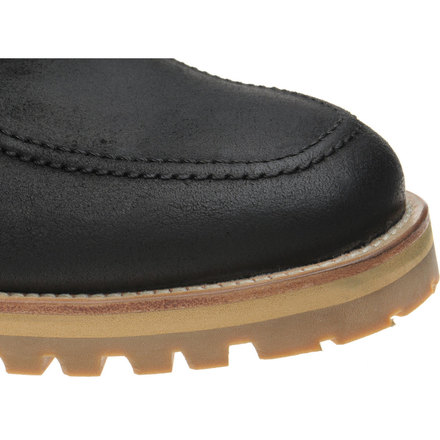Product image for Herring Pico mens rubber-soled boots in black waxy
