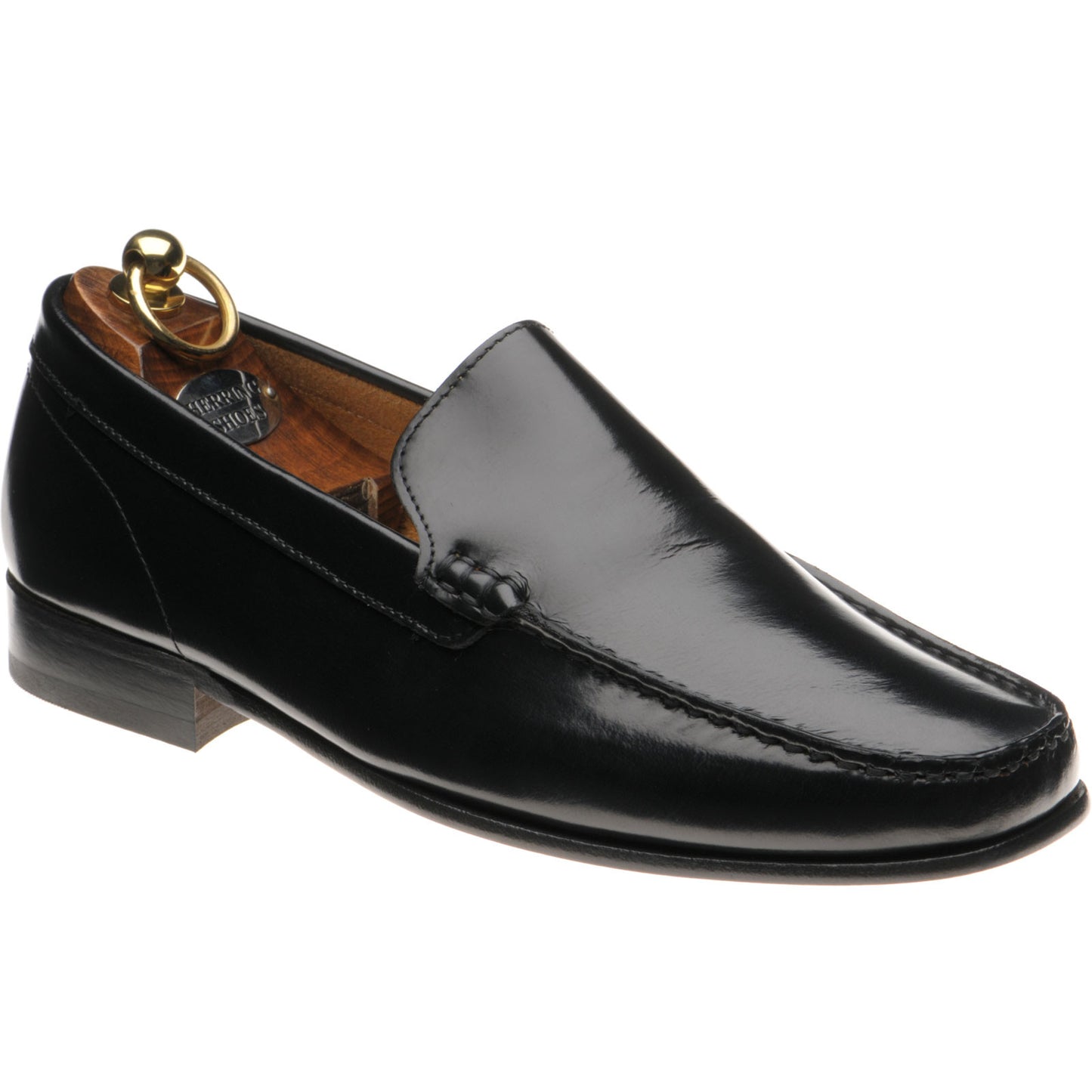 Product image for Herring Pisa II mens hybrid-soled loafers in black polished