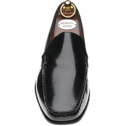 Product image for Herring Pisa II mens hybrid-soled loafers in black polished