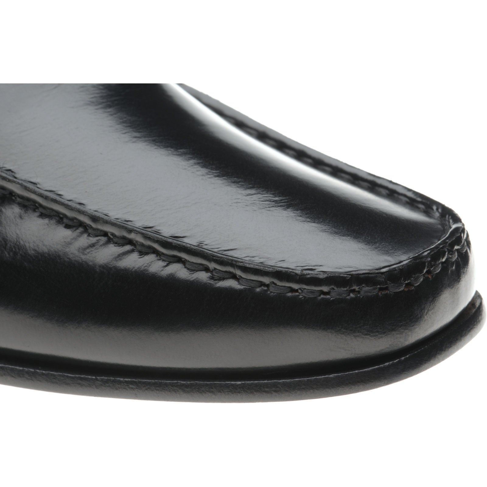 Product image for Herring Pisa II mens hybrid-soled loafers in black polished