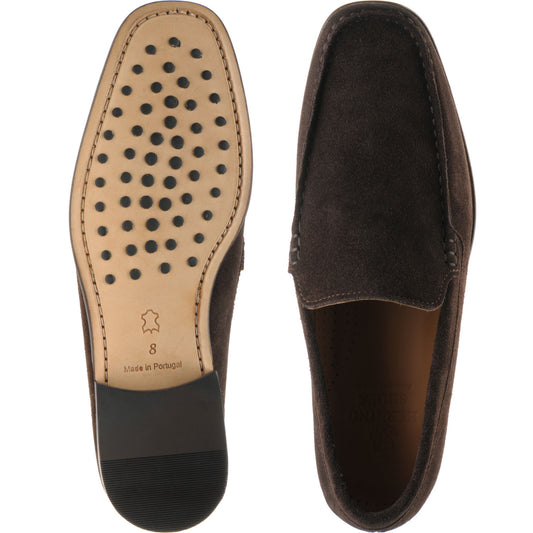 Product image for Herring Pisa II mens hybrid-soled loafers in brown suede