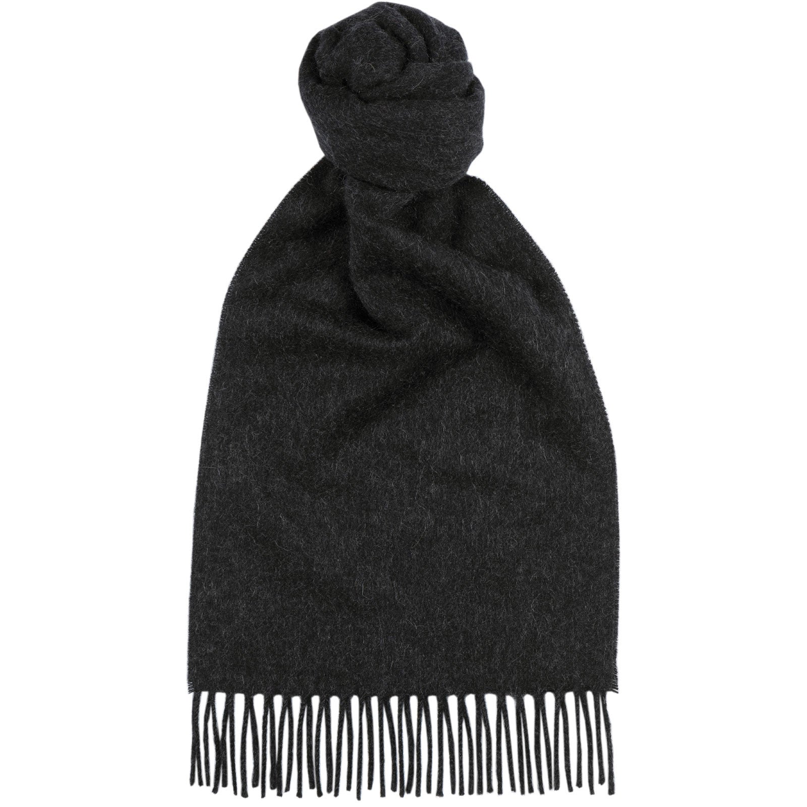 Product image for Herring Plain Cashmere Scarf in charcoal grey cashmere