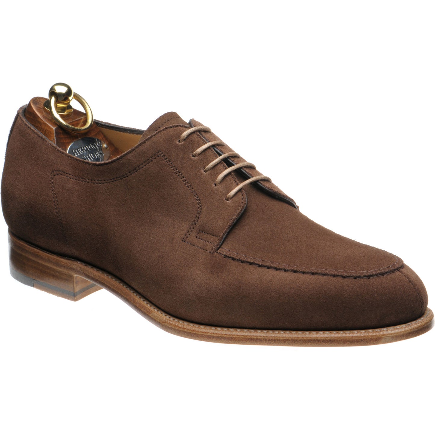 Product image for Herring Polegate mens Derby shoes in brown suede