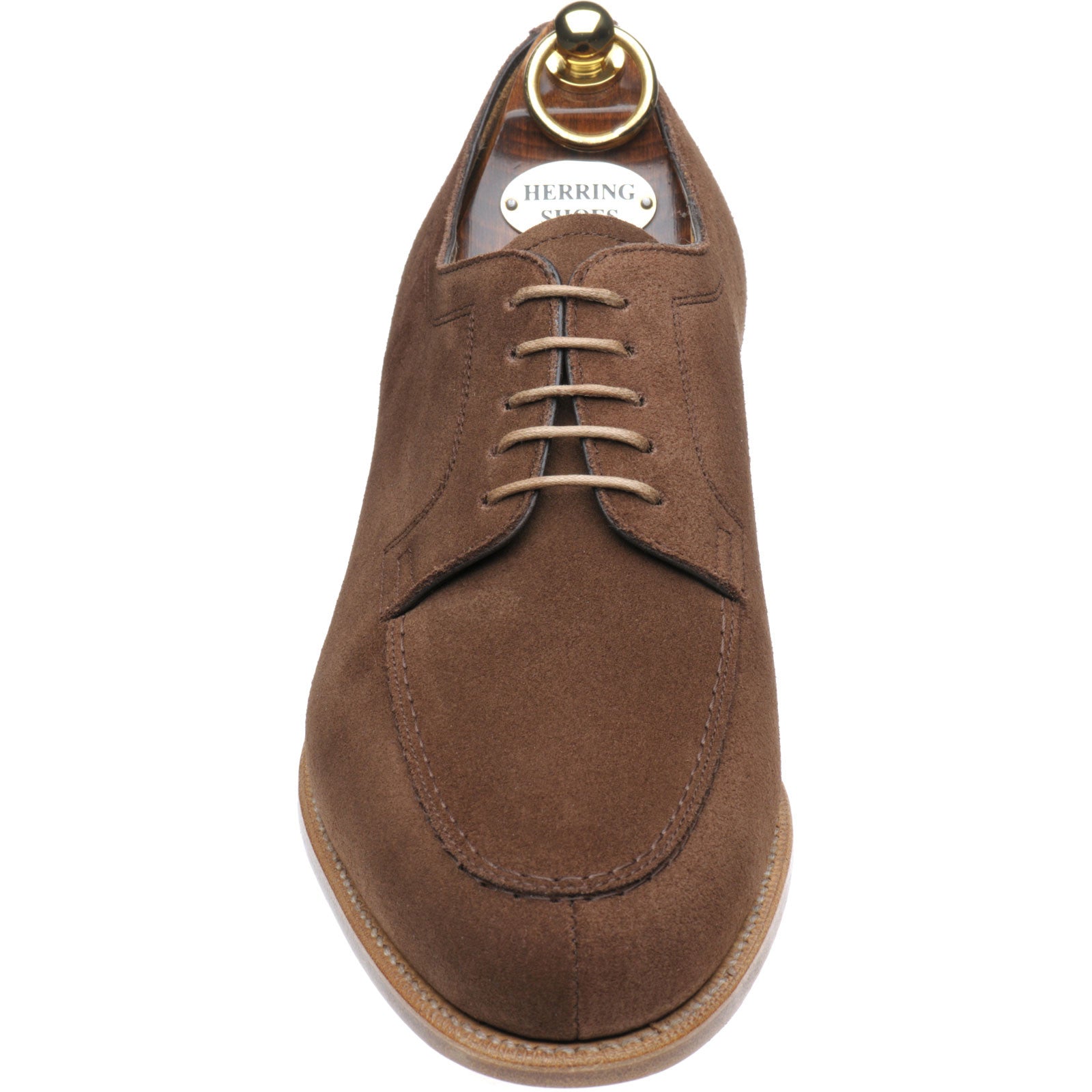 Product image for Herring Polegate mens Derby shoes in brown suede
