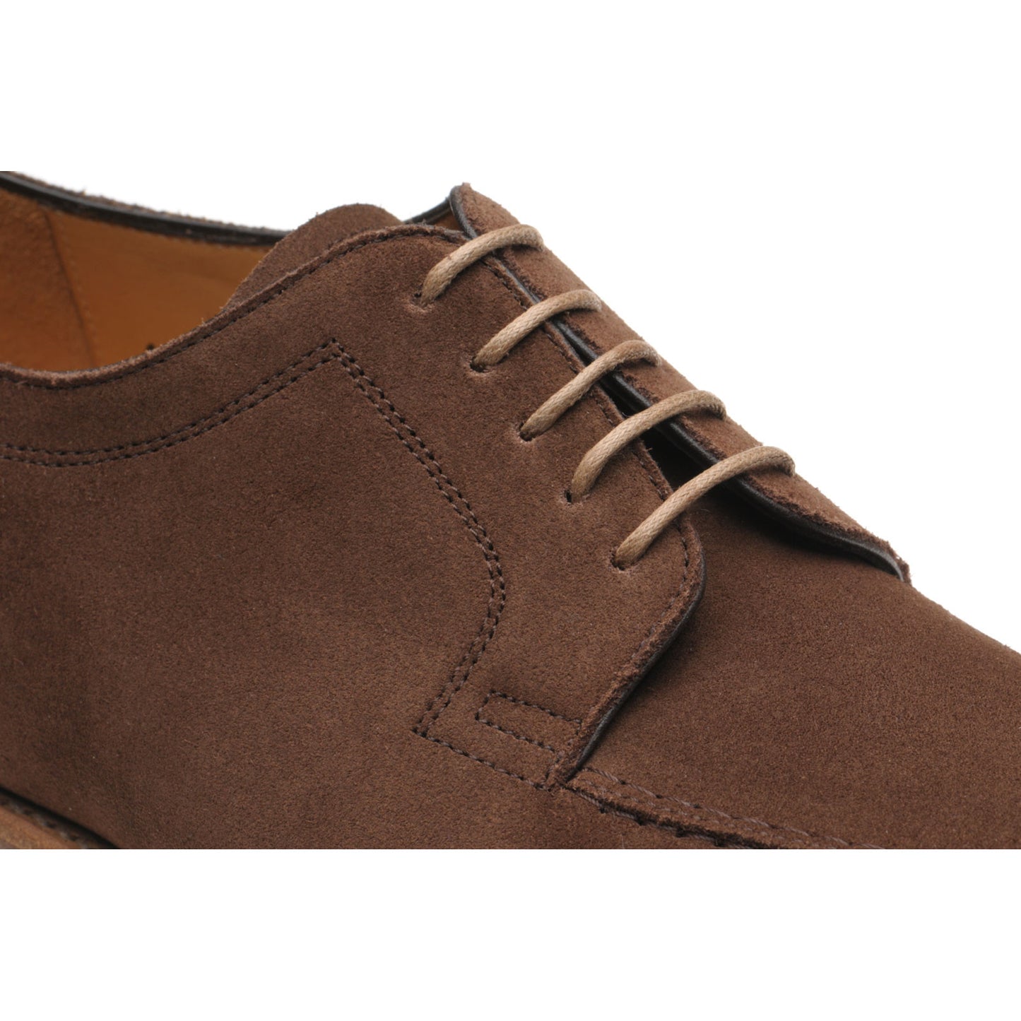 Product image for Herring Polegate mens Derby shoes in brown suede