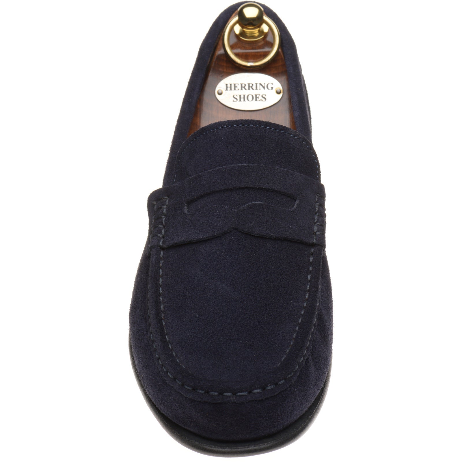 Product image for Herring Puglia mens hybrid-soled loafers in navy suede