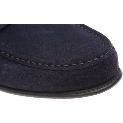 Product image for Herring Puglia mens hybrid-soled loafers in navy suede