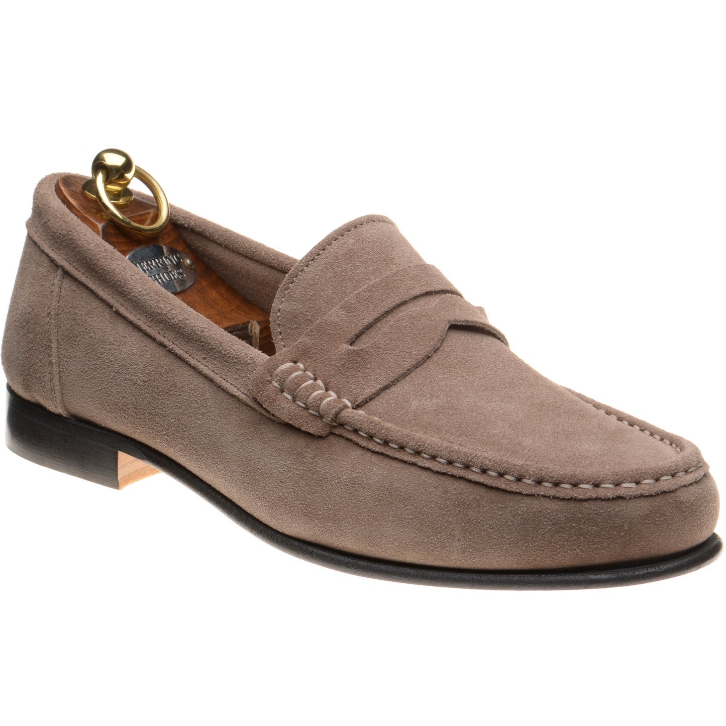 Product image for Herring Puglia mens hybrid-soled loafers in taupe suede