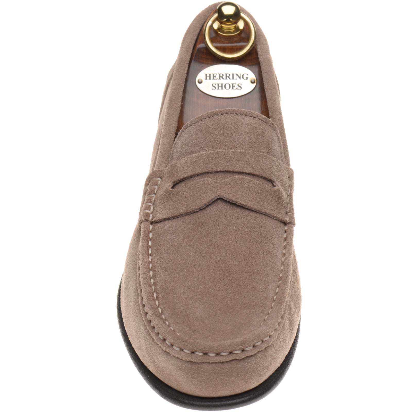 Product image for Herring Puglia mens hybrid-soled loafers in taupe suede