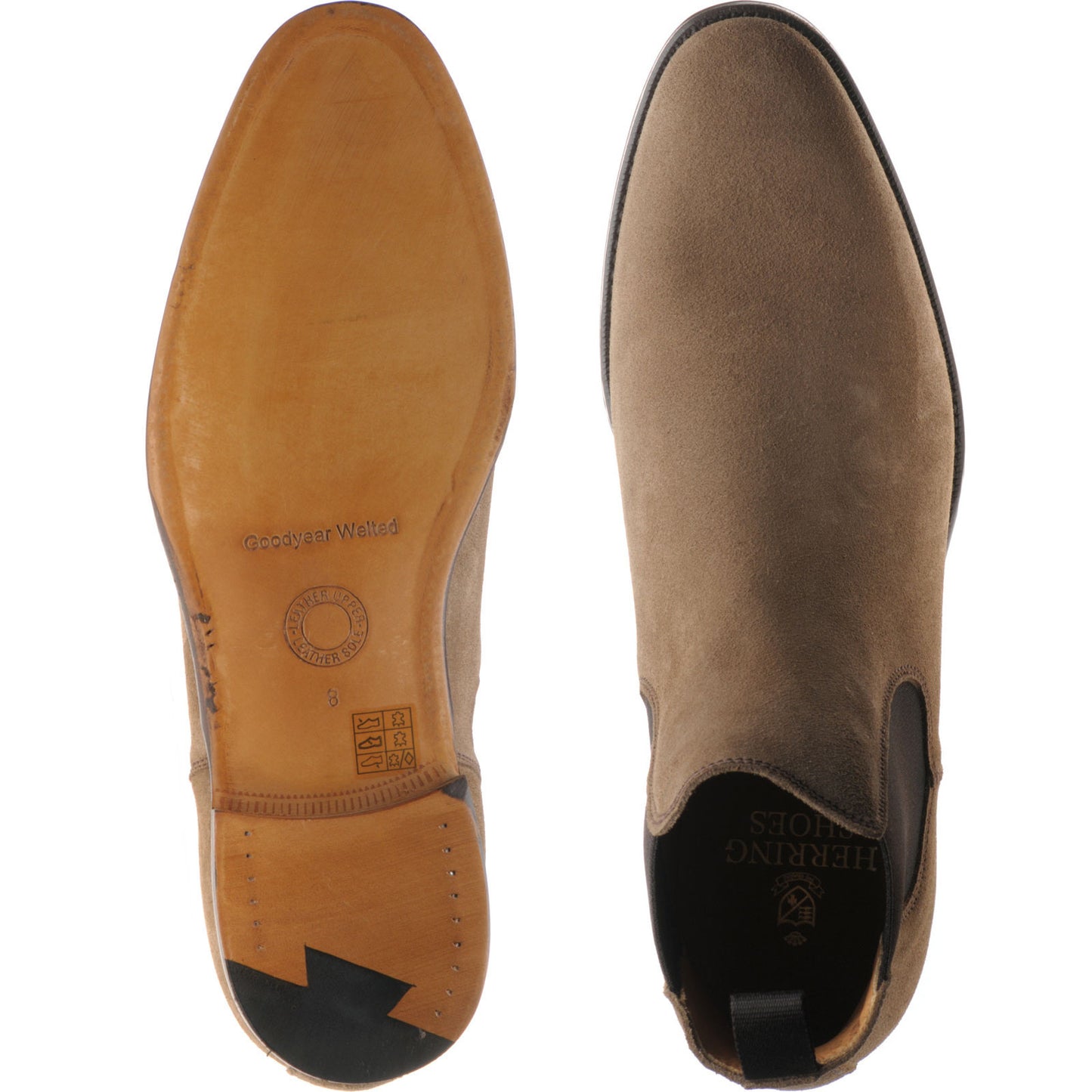 Product image for Herring Purcell II mens Chelsea boots in tabacco suede