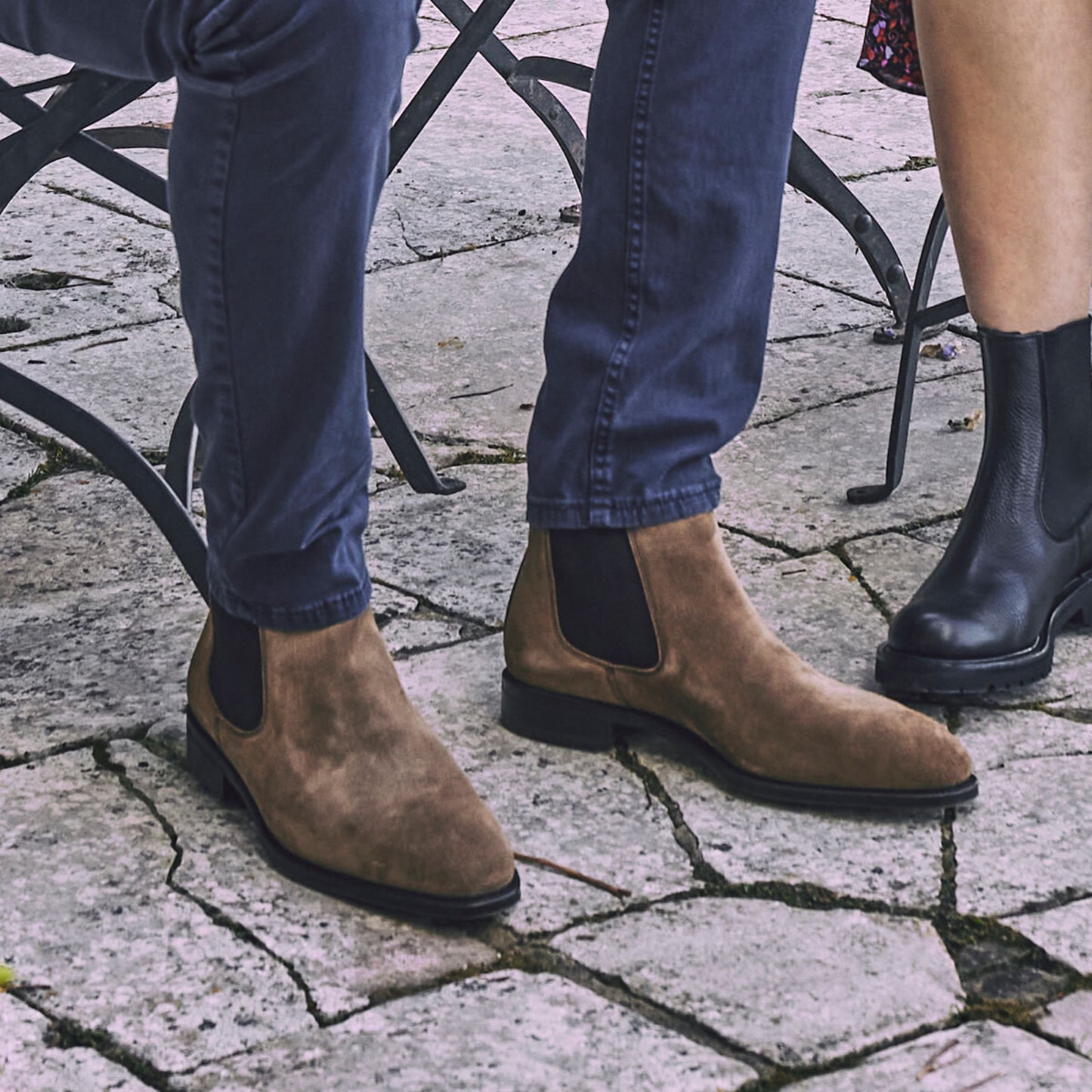 Product image for Herring Purcell II mens Chelsea boots in tabacco suede