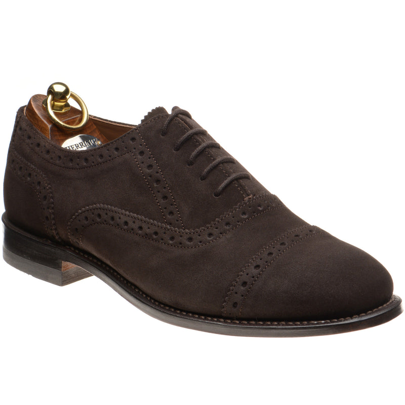 Product image for Herring Reading II mens semi-brogues in brown suede