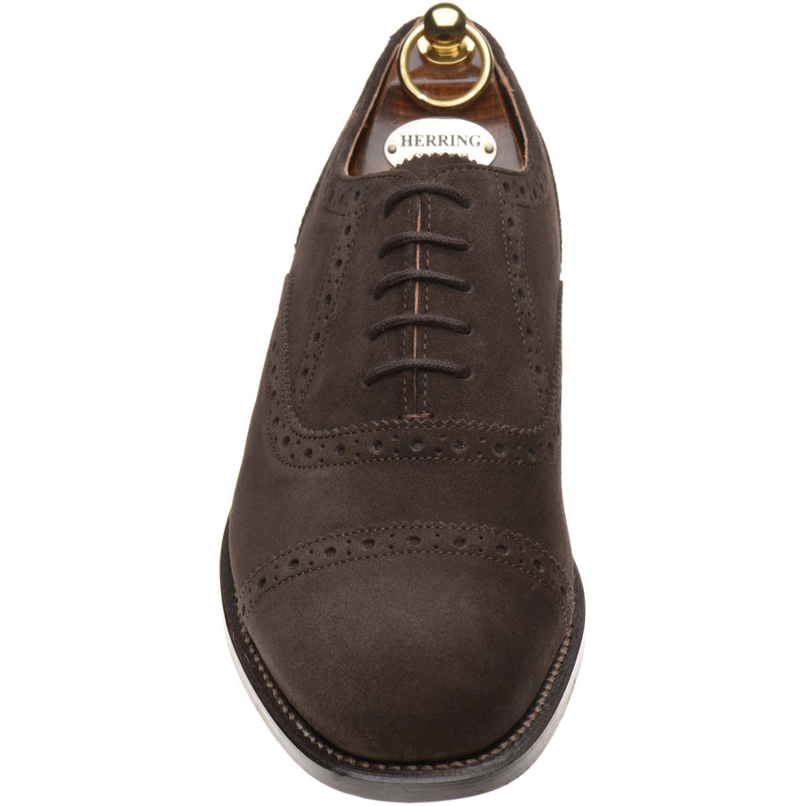 Product image for Herring Reading II mens semi-brogues in brown suede